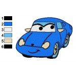 Sally Pixar Disney Cars Embroidery Design